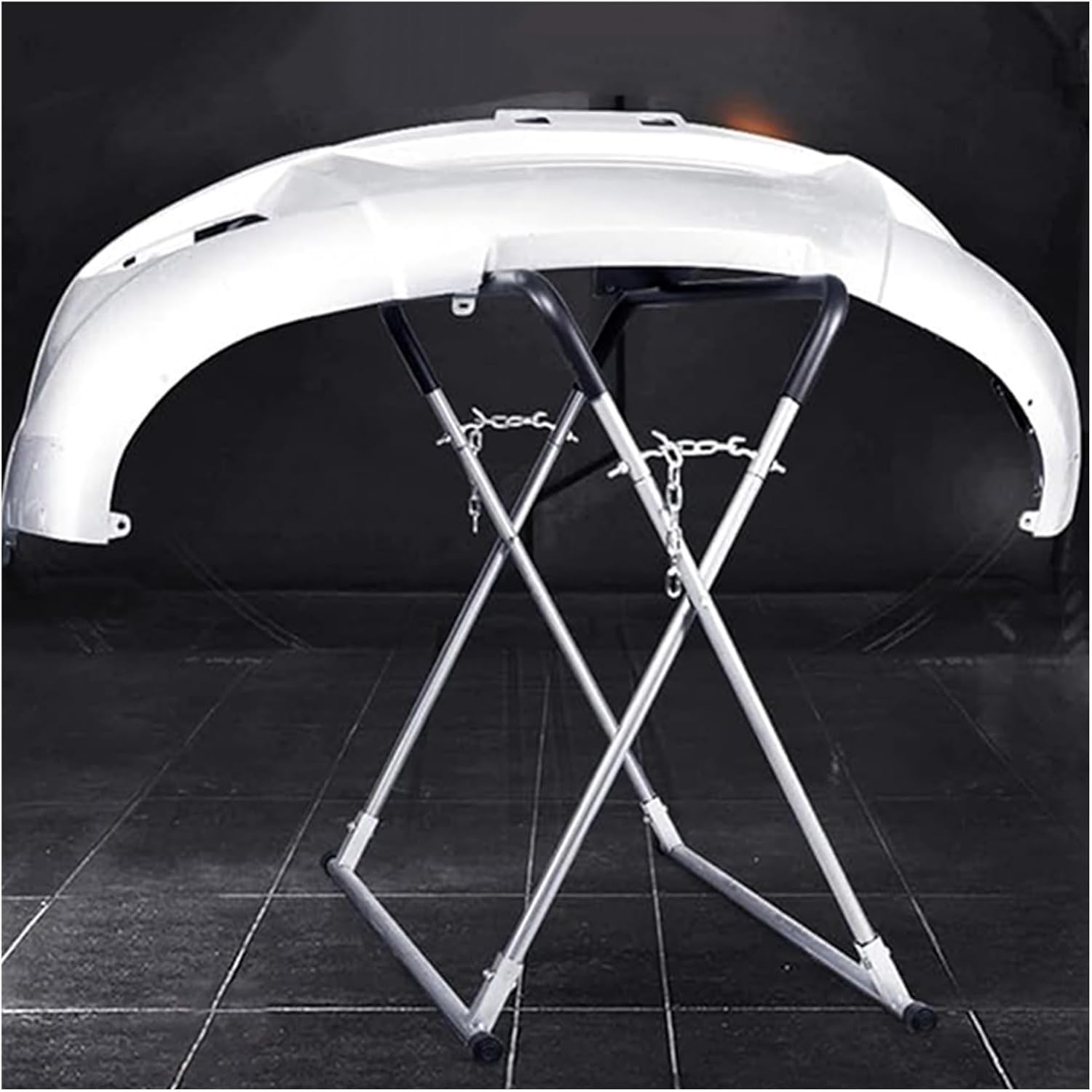 Car Hoods/Wings/Bumpers Paint Stand, Metal Automotive Fender Stand Adjustable Hight & Wide, Large Auto Pating Rack for Garage/Repair Shop/Workshop