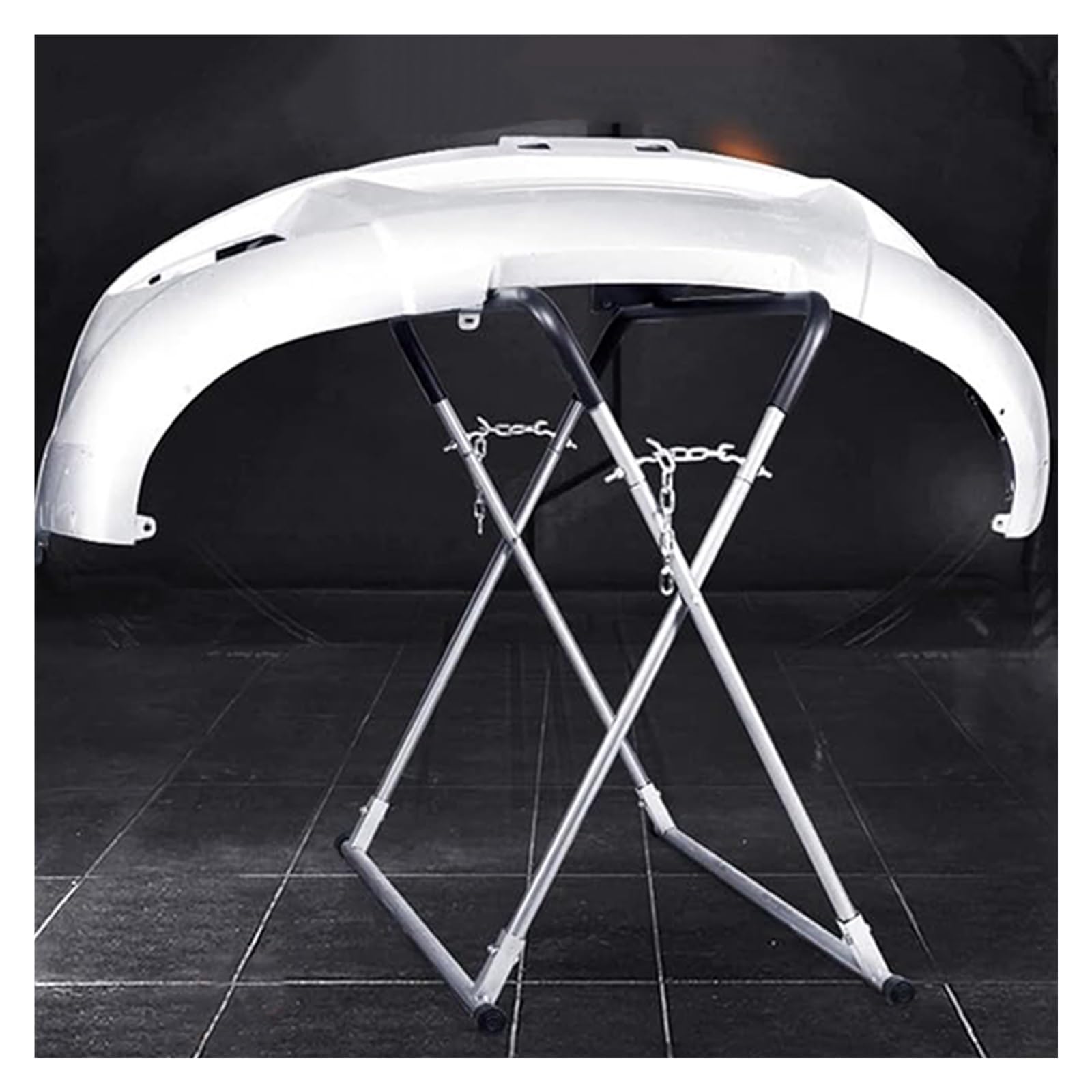 MZZKFC Car Hoods/Wings/Bumpers Paint Stand, Metal Automotive Fender Stand Adjustable Hight & Wide, Large Auto Pating Rack for Garage/Repair Shop/Workshop