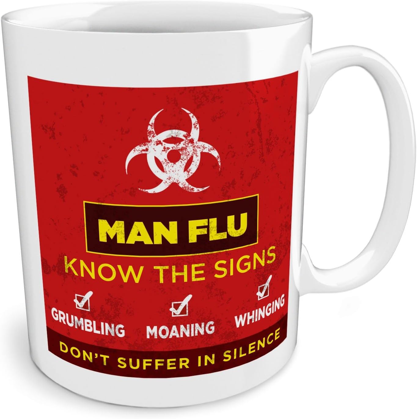 Man Flu - Know The Signs, Ceramic Mug, 11fl oz