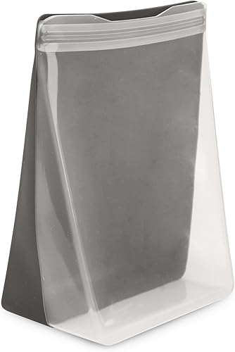 Vista 83 de W&P Porter Bolsa de almacenamiento reutilizable de silicona, sándwich (36 onzas de pie), pizarra, recipiente de almacenamiento de alimentos, apto