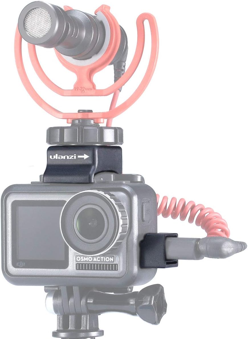 OA-8 Microphone Mount and Cable Clamp compatible for DJI OSMO Action Original Case with Universal Cold Shoe Adapter