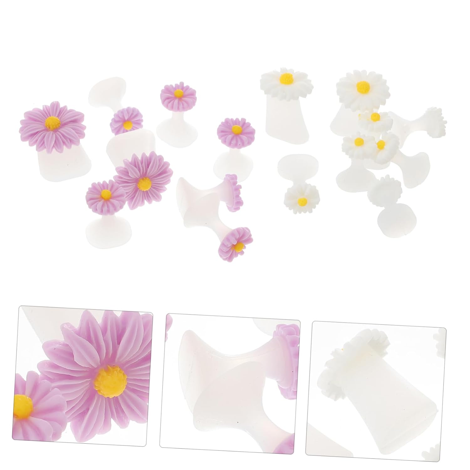 Cute Daisy Silicone Toe Separators for Reusable Nail Protector Alleviates Prevents Malformation for Nail Art Foot Care Random Color Random Color