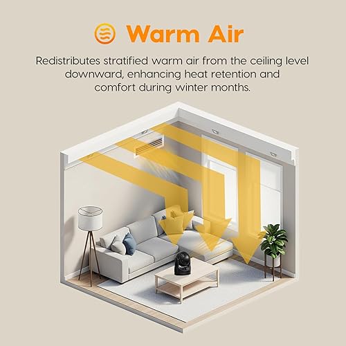 Vista 4 de IRIS USA WOOZOO Ventilador de escritorio, circulador de aire de mesa oscilante, 3 velocidades, distancia máxima de aire de 32 pies, inclinación