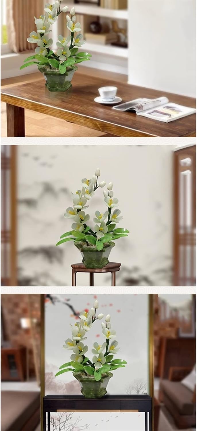 Artificial Plants Artificial Plants Fake Bonsai Tree Jade Orchid Bonsai Artificial Bonsai Desktop Display, Zen Garden Decor Indoor Plant for Home Office Decor Fake Plants Bonsai Tree
