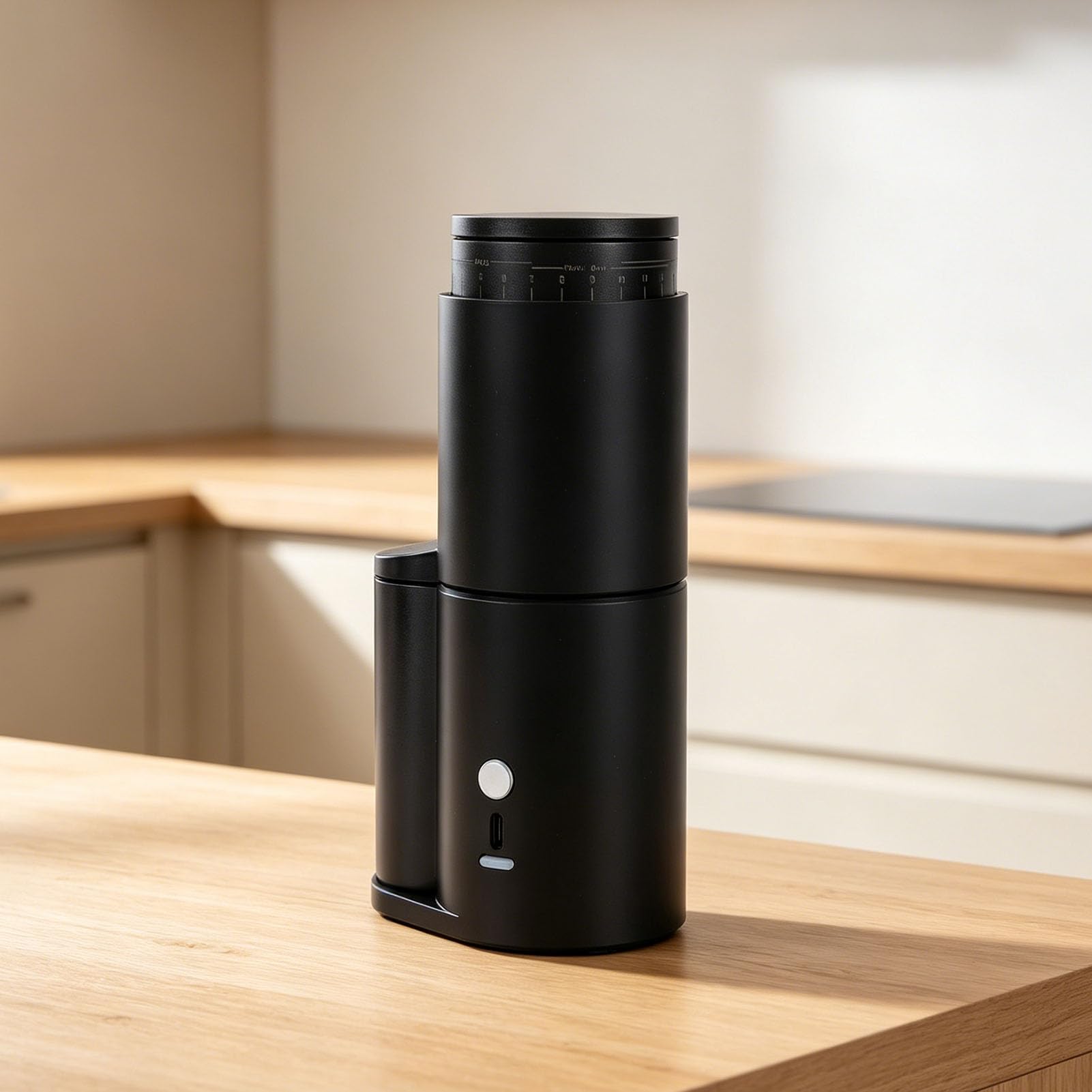 Molinillo de café Eléctrico, Molinillo Portátil Antistático con | Construcción de Acero Inoxidable, Recargable por USB, 25 G, Molido fino.