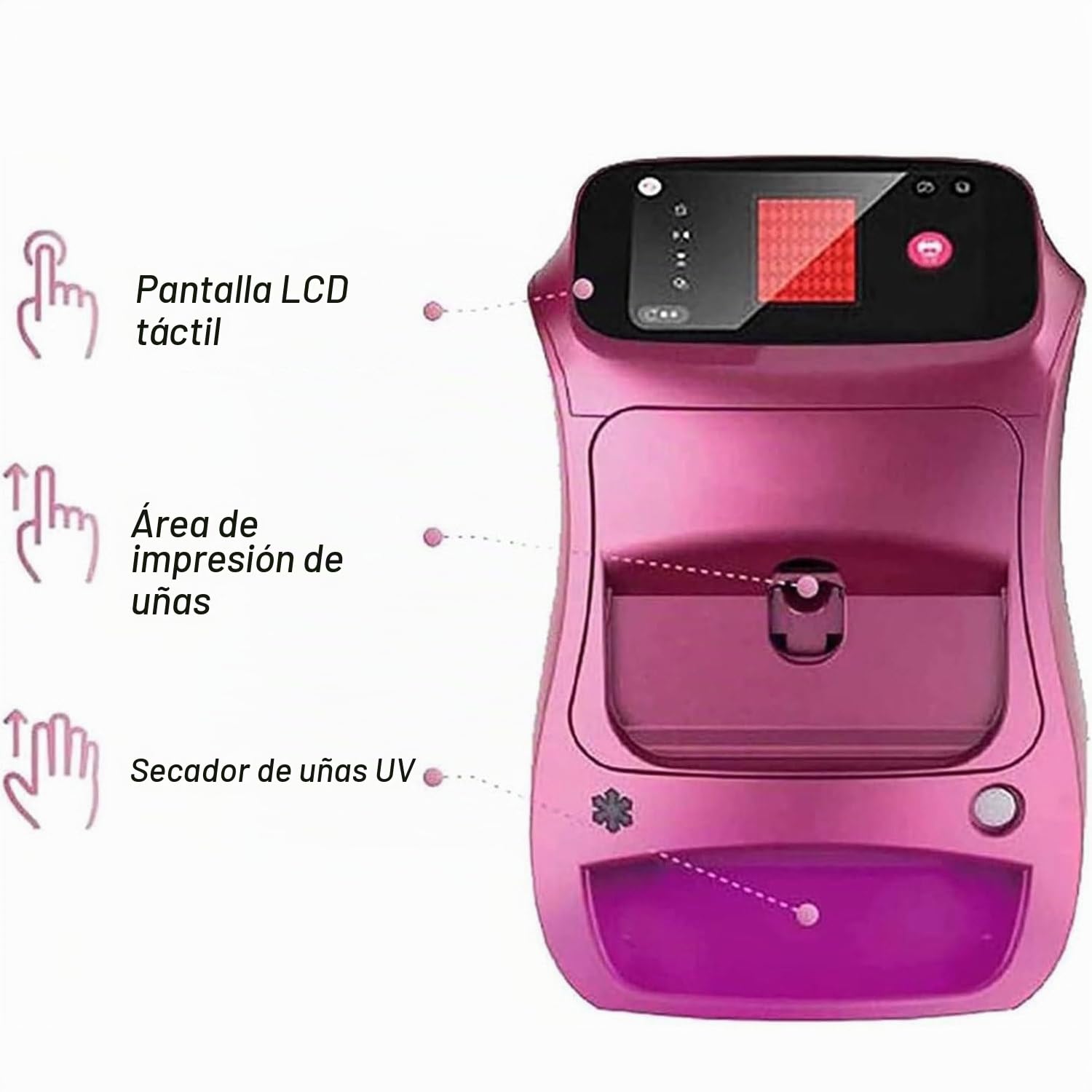 Máquina Inteligente para Pintar uñas 3D, Impresora portátil Digital móvil para decoración de uñas con Pantalla táctil, Belleza y Cuidado Personal para uñas en casa de niñas