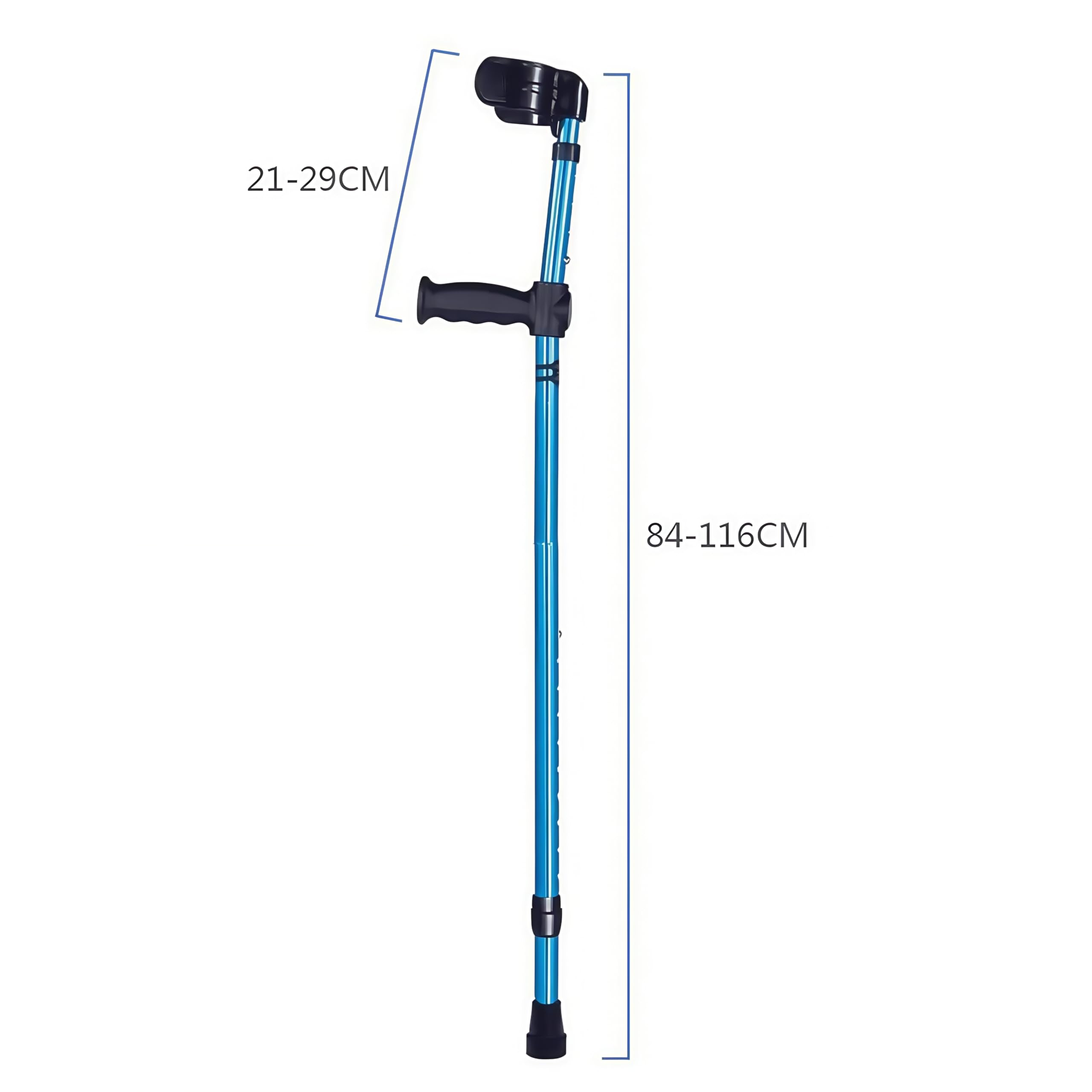 Muletas médicas para caminar, muletas de codo plegables, portátiles, plegables, para antebrazo, muletas ergonómicas para adultos, para mujeres y hombres, ayuda ligera para caminar