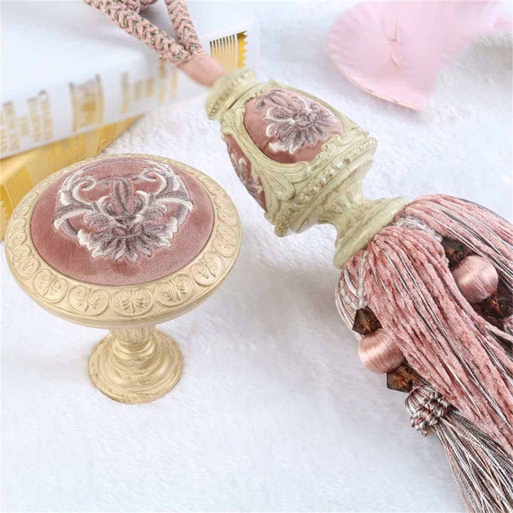 FMURY Flannel Embroidered Curtain Hook Hanging Ball Fabric Wall Hook Tassel Hanging Spike