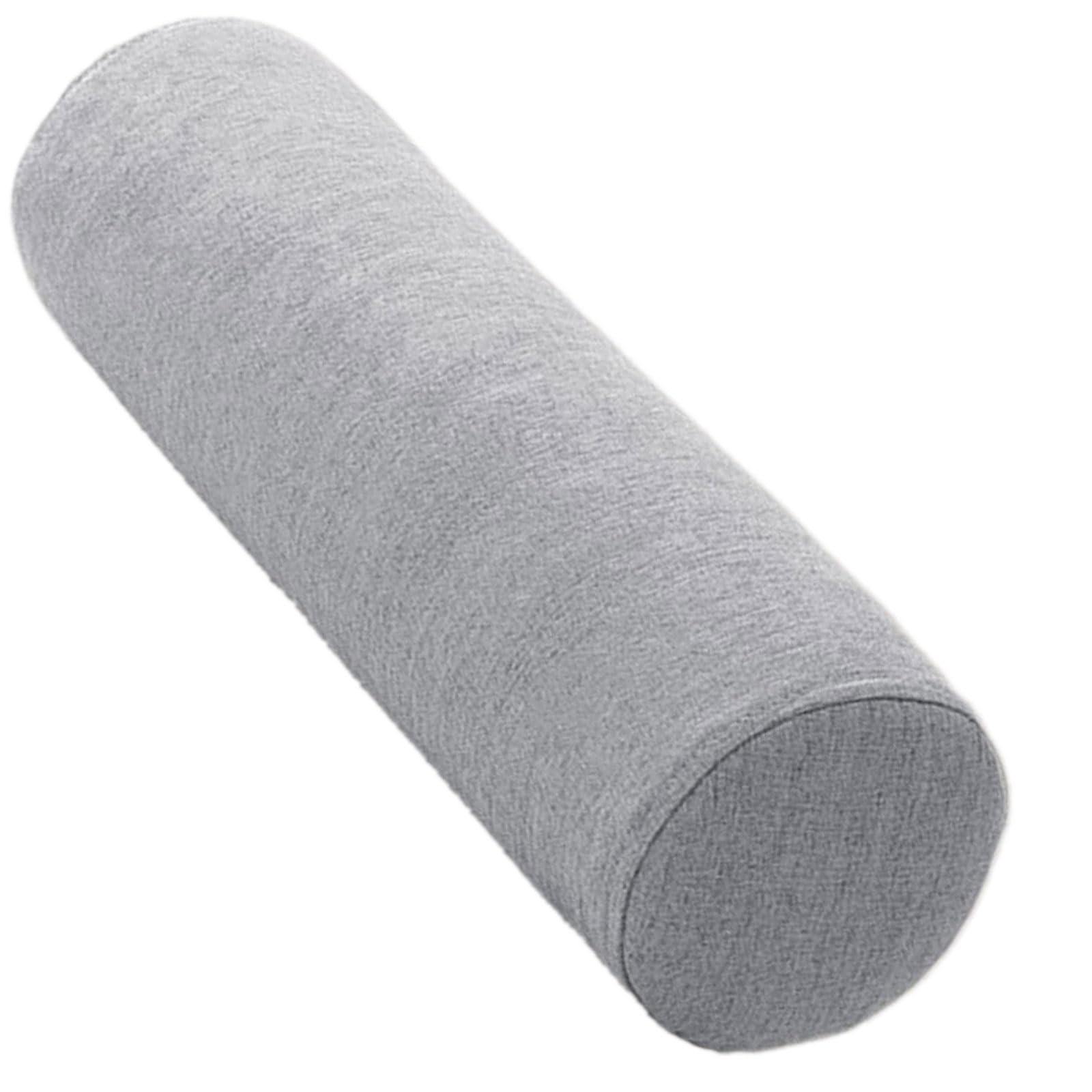 uyeoco Long Round Cervical Neck Roll Pillow Cover with Zipper, Round Pillow Covers Soft Neck Roll Pillow Cover Comfortable Pillowcases for Neck,Legs, Back,Bed,Message and Yoga(Color 1,12x70cm)