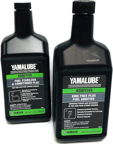 Yamaha Yamalube - Kit combinado de tratamiento de combustible para barcos y fuera de borda – 1 – ACC-RNGFR-PL-32 sin anillo más aditivo de