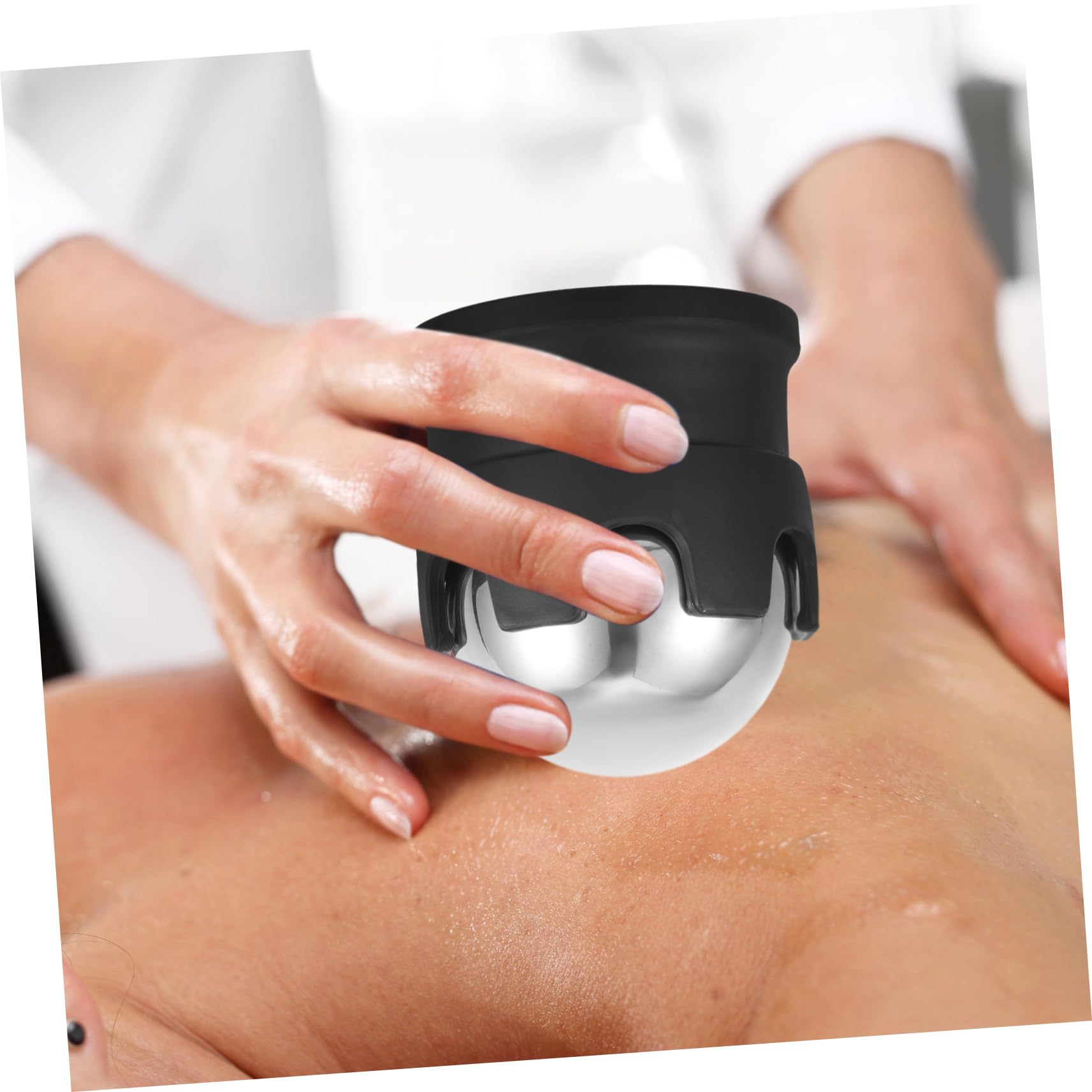 Bola para Relajación Muscular Portátil de Masaje de Acero Inoxidable Desmontable Compresa Caliente y Fría y Alivio de Hombros y Cuello