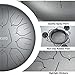 LEKATO Steel Tongue Drum 10 Inch 11 Notes, D Major Hanpan Drum Percussion for Meditation Yoga Musical Education, Christmas Music Gift for Beginner,Sliver