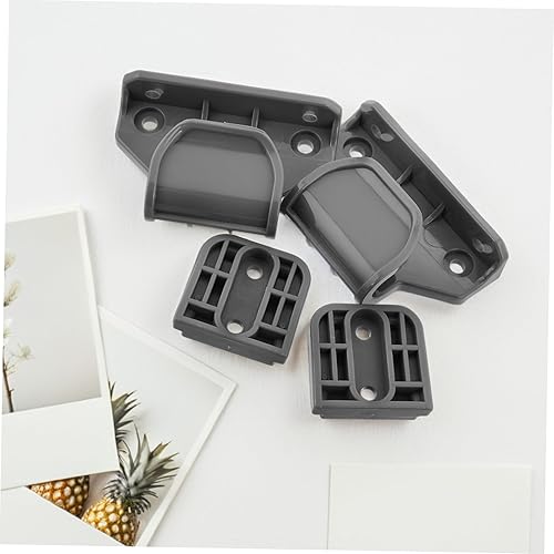 Miniatura 7 de DECHOUS Kit de herrajes para puerta retráctil, piezas de repuesto de barrera de seguridad de plástico con accesorios perforados, fácil instalación