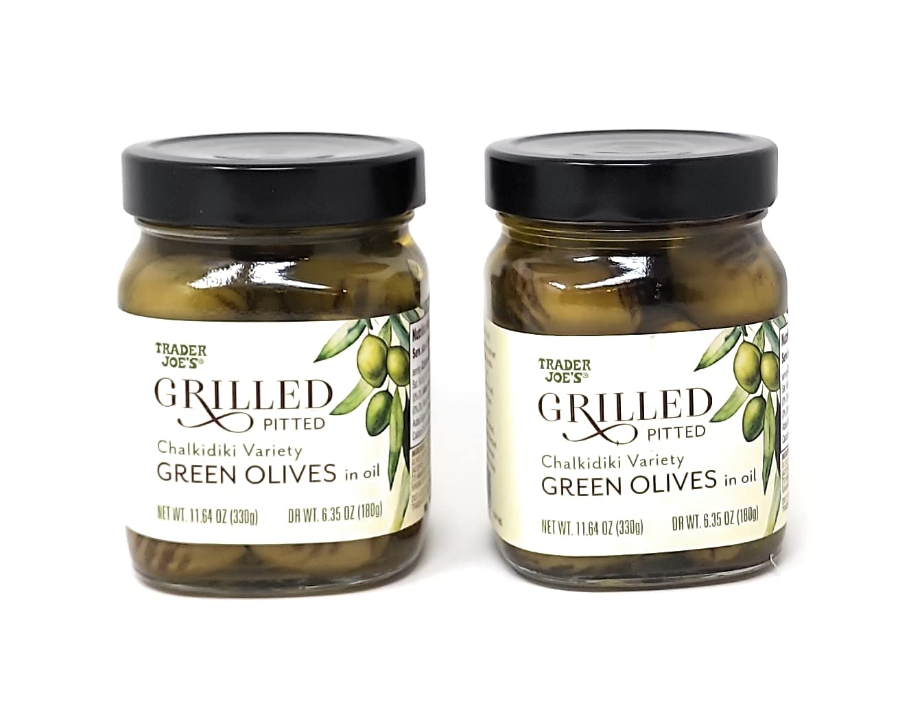 Trader Joe's Grilled Pitted Chalkidiki Green Olives in Oil