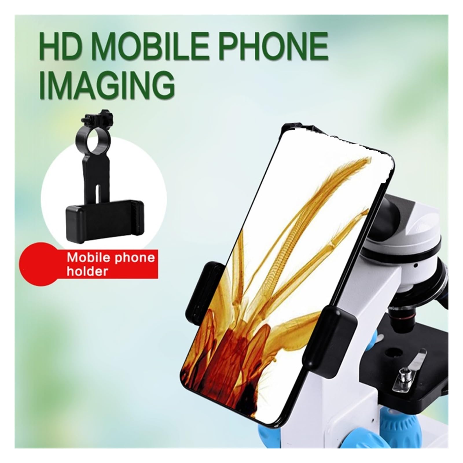 Microscopio biológico HD 2000x, monocular, para Estudiantes, Laboratorio, educación, LED, fácil de Usar，Package 4