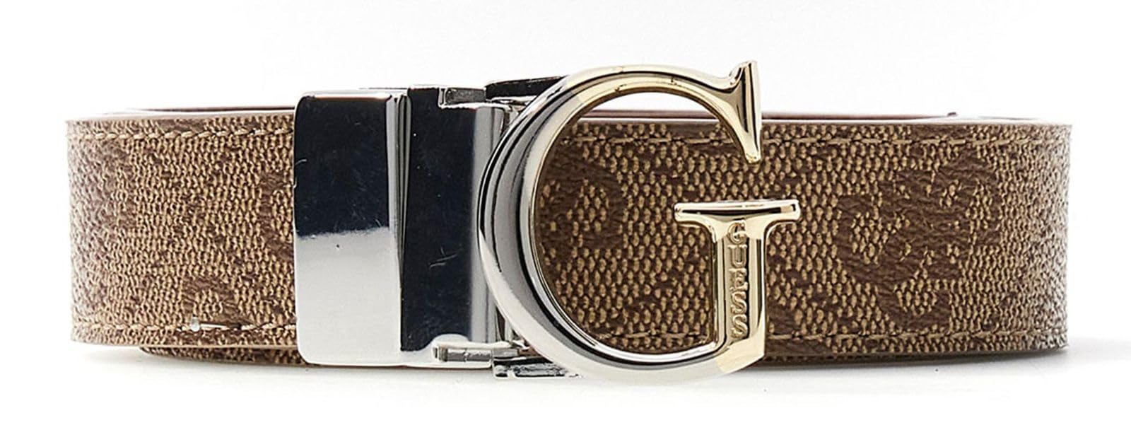 Ceinture Réversible GUESS Latte Logo - Adjustable & Raccourcissable