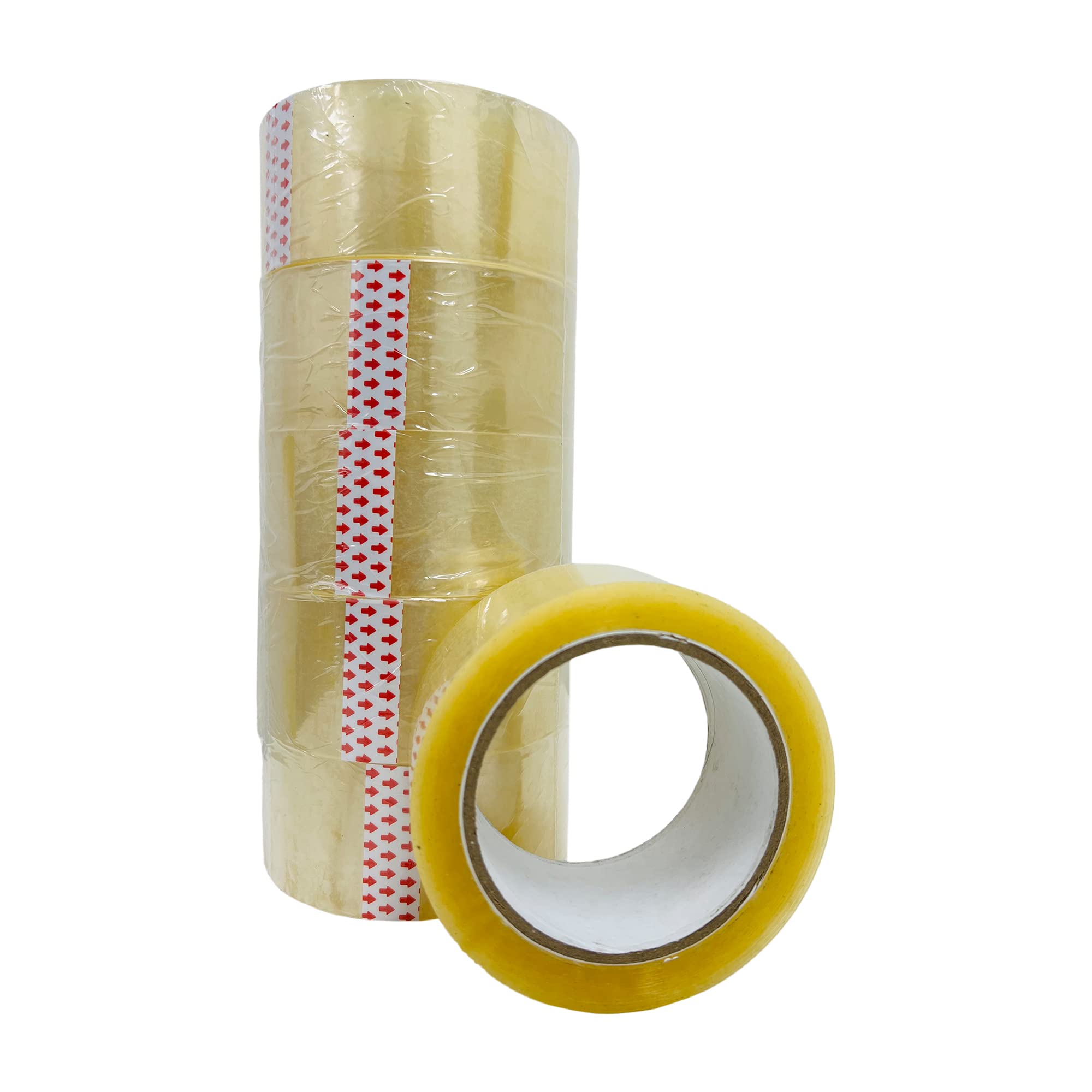 Moveit Clear Packing Tape- 2 Inches Width, 100 Yards Length Per Tape, Heavy Duty for Stationery and Packing [ Pack of 6]
