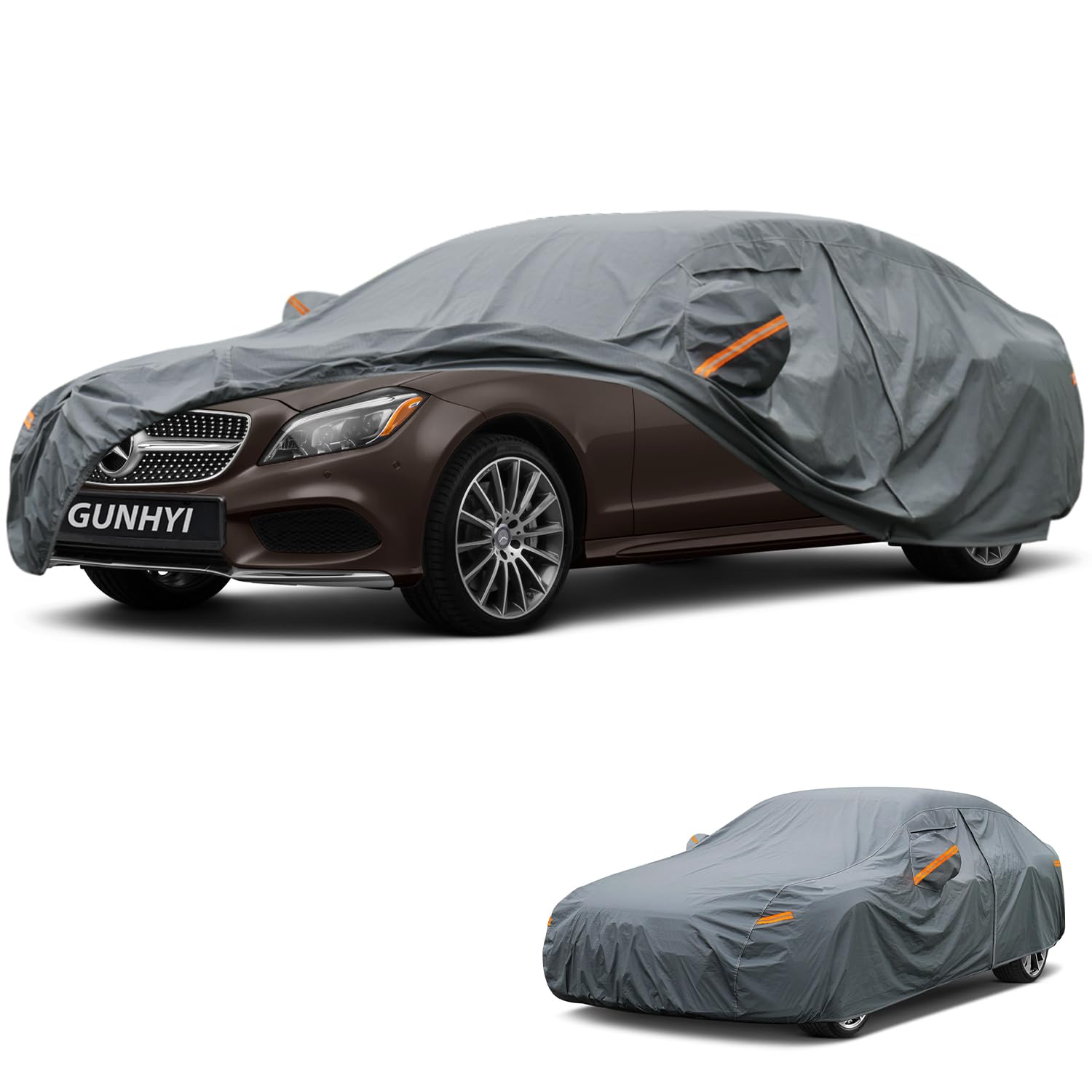 GUNHYI Premium Car Cover Custom Fit Mercedes-Benz CLS, 16 Layers Heavy Duty Car Cover Waterproof All Weather with Zipper Door for Sun Rain Snow Dust Uv Protection