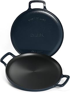 Ember Cookware Pre-Seasoned Cast Iron Tawa for Dosa 30 cm | Non Stick Induction Cookware | 10 Year Warranty | Cast Iron Ta Price In India