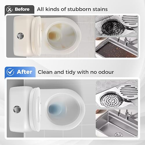 Miniatura 6 de Limpiador de desagües de fregadero, limpiador de fregaderos y desagües, limpiador multifuncional para fregaderos y desagües, limpiador de polvo,