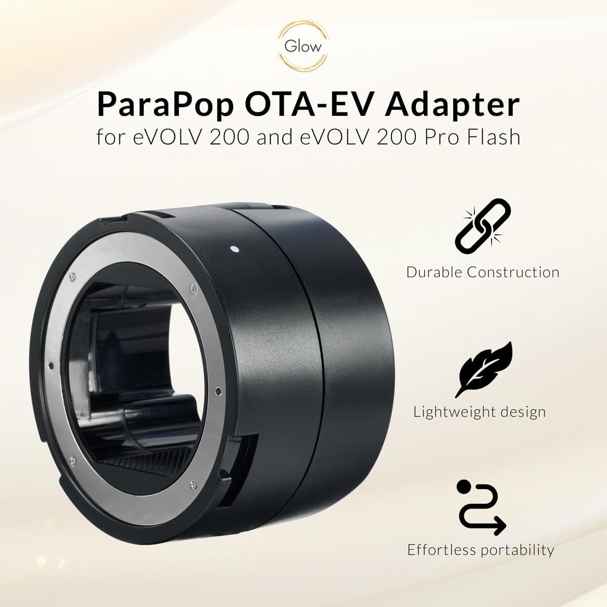 Glow OTA-EV ParaSnap OTA Adapter for Flashpoint eVOLV & Godox AD200/AD200Pro TTL Pocket Flash