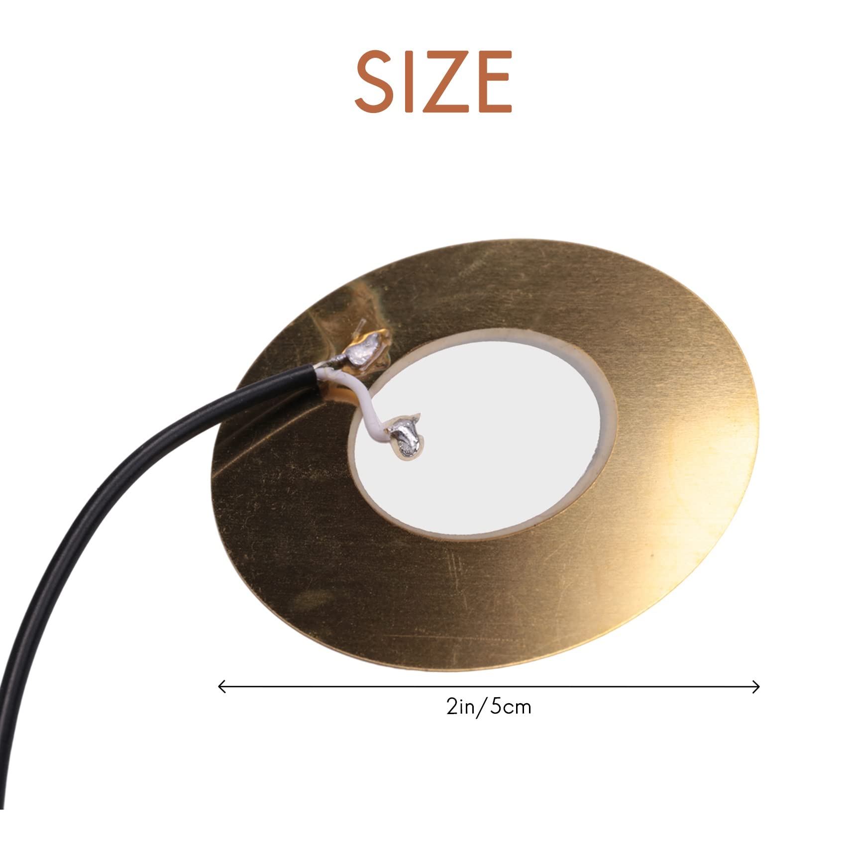 2 PièCes 50MM Pickup Piezo Amplificateur PréCâblé à Transducteur avec 6,35 MmSortie Jack pour Guitare Acoustique Ukulele BoîTe à Cigares Guitare