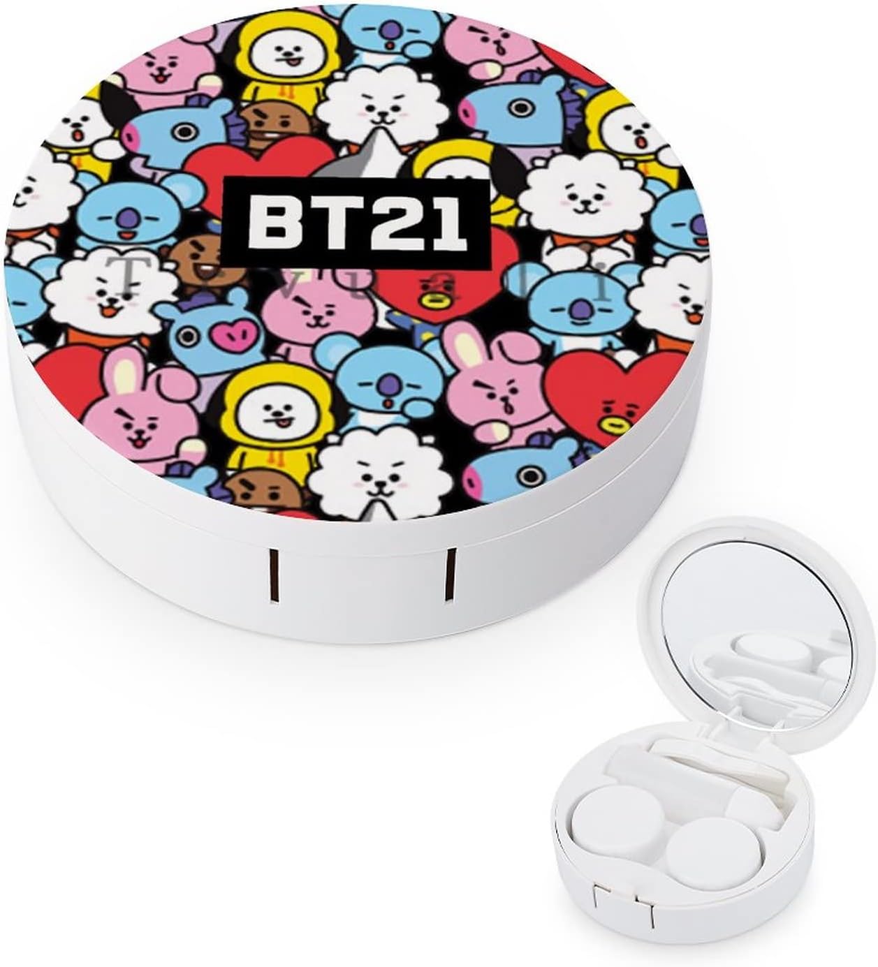Bt21 コンタクトレンズケース 鏡付き 保存液 洗浄液 容器 軽量 旅行 出張 携帯便利 おしゃれ かわいい 人気 グッズ キャラクター 上品 Bt21 コンタクトレンズケース 鏡付き 保存液 洗浄液 容器 軽量 旅行 出張 携帯便利 おしゃれ かわいい 人気 グッズ キャラクター 上品