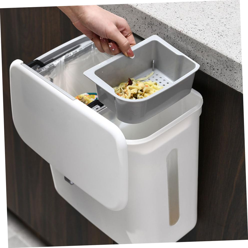 Caneca de basura rectangular MAGICLULU blanca miniatura 6