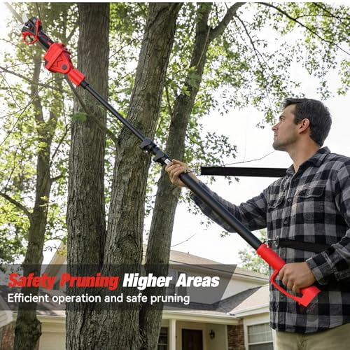 Image of 2-In-1 Electric Pruning Shears for Milwaukee M18 Battery, 1.6 inch Cutting Diameter Cordless Pole Pruners 18v - Brushless Motor, 4 Modes Electric Pruning Shears for Gardening & Tree Trimmer (No Battery)