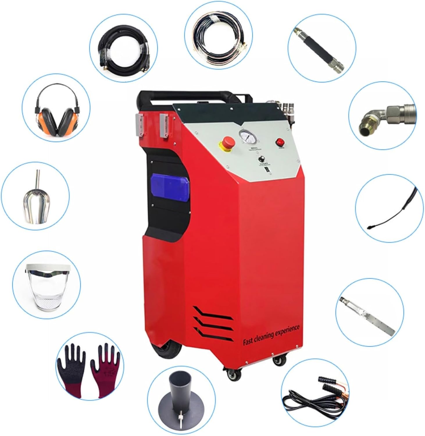 Precision Dry Ice Blasting Machine, Industrial Dry Ice Cleaning Blaster, Portable Tool for Delicate Component Cleaning and Surface Preparation