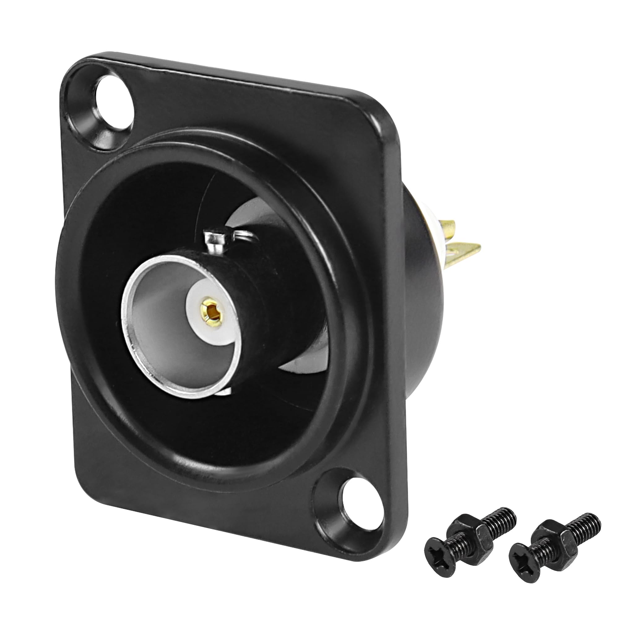 MERIYFA D-Type BNC Panel Mount Socket Connector Adapter BNC Female Solder Terminal HD Video Socket,BNC Coupler Chassis Connector for Video Security