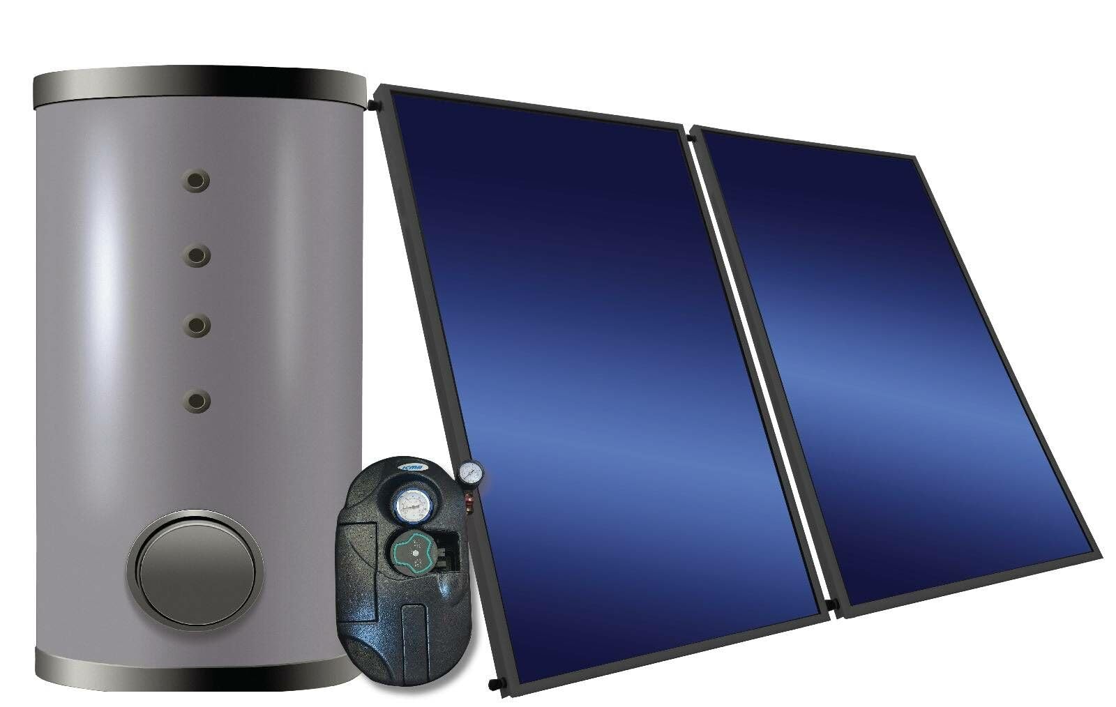 Pannello solare termico 300 lt circolazione forzata da 5.28 mq per Tetto Piano e a Falde