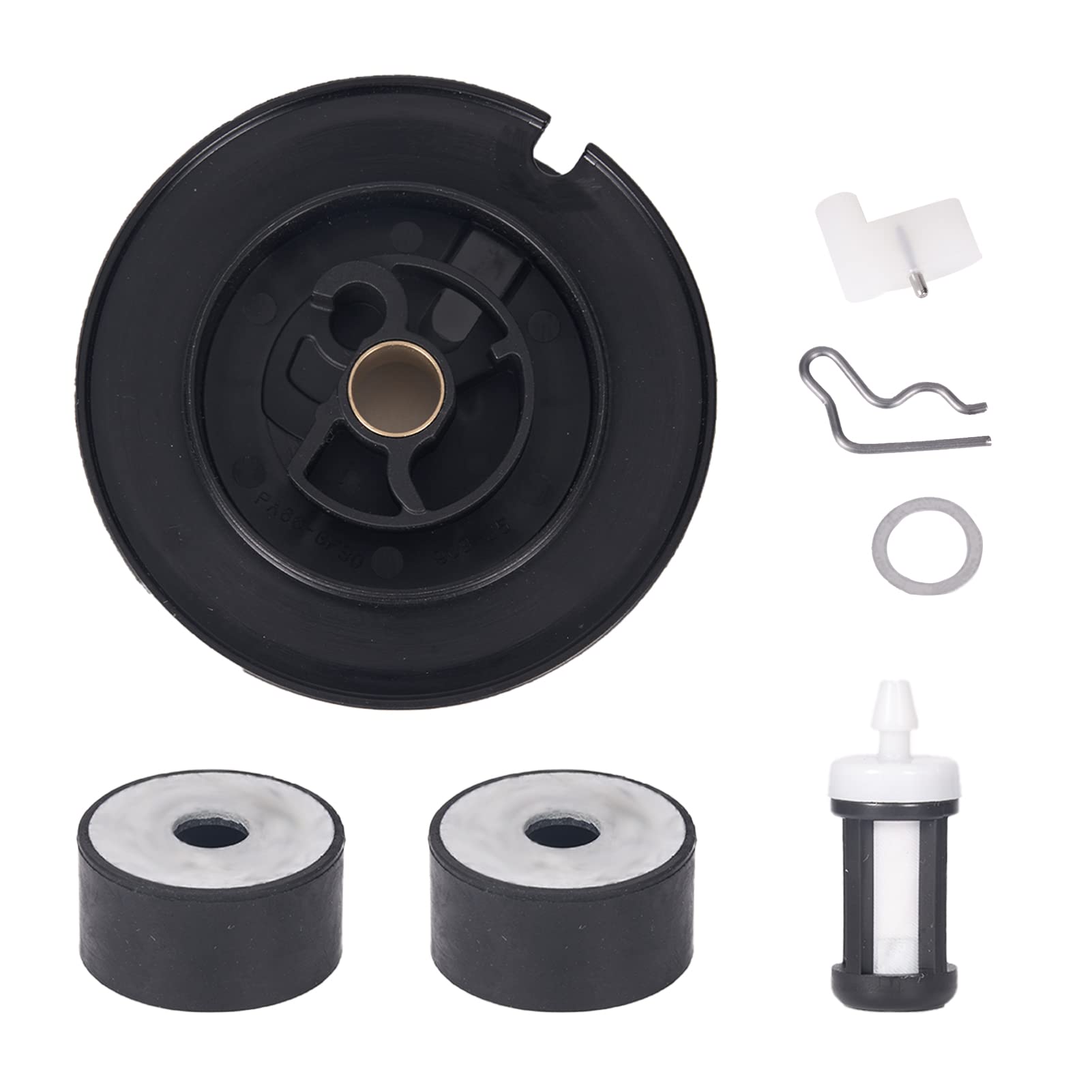 4238-190-1001 Recoil Starter Rope Rotor Pulley & 4205-790-9300 Rubber Buffer Foot & 0000-195-7200 Starter Recoil Pawl Kit for Stihl TS410 TS420 Cut-Off Saw Replacement Parts