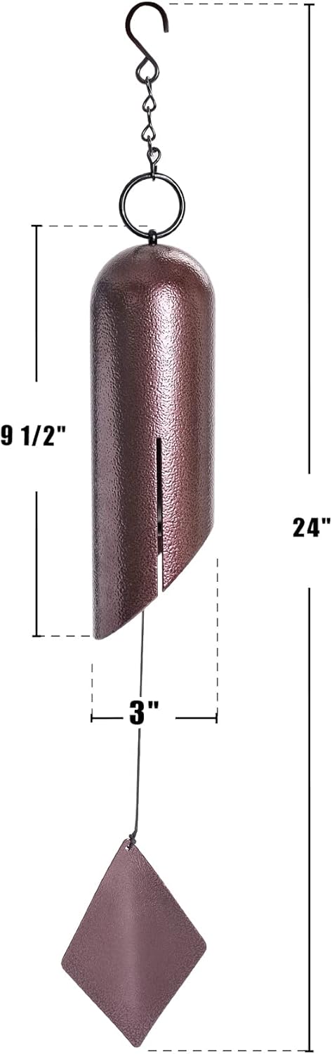 Cesun Wind Chimes for Outside Deep Tone, Heavy Duty Wind Bell Deep Resonance Serenity Bell Outdoor Clearance, Relaxing Sound Helps You Find The Peace of Your Mind, 24 Inch - Image 7