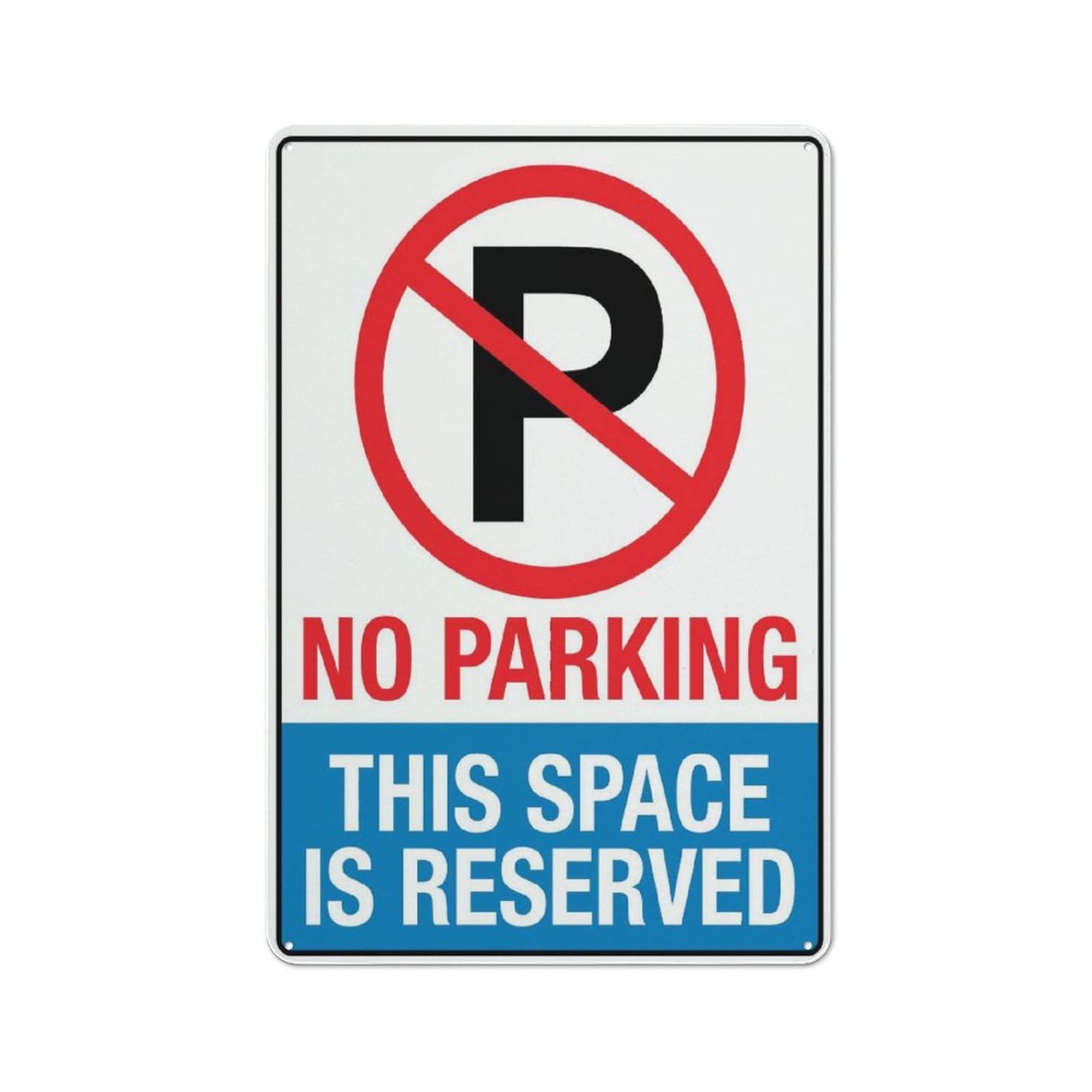 Xewazd A2091 Vintage Metal Tin Sign No Parking This Space Is Reserved 8"X12" Metal Tin Sign - Wall Decor For Home Kitchen, Farm, Garden & Garage