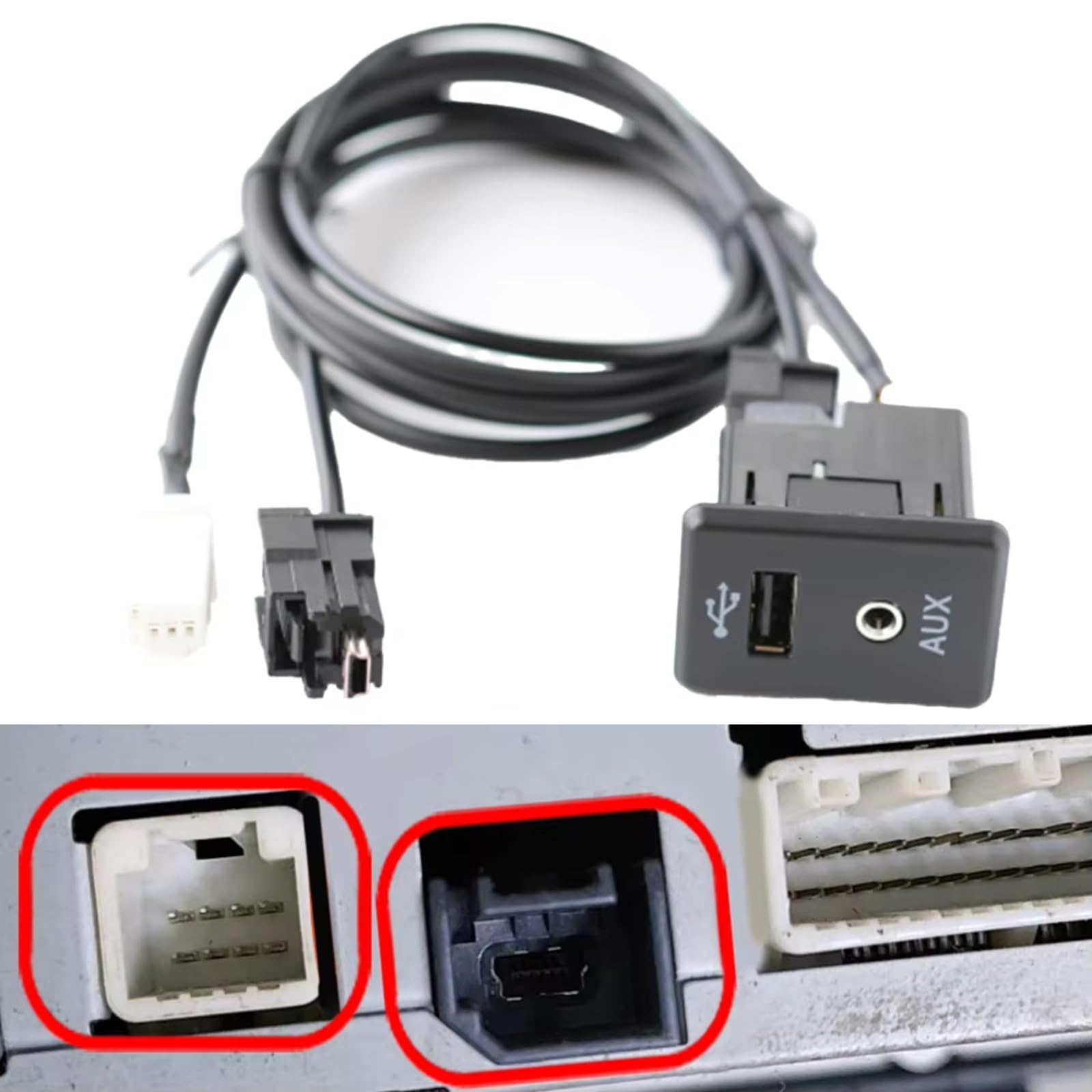 Compatibile Con Nissan Per Rogue Sport 2017-2019 Per NV 2014-2019 Per Kicks 2018 2019 Auto AUX Audio Interfaccia 8Pin Cavo USB 795405004 USB Autoveicoli