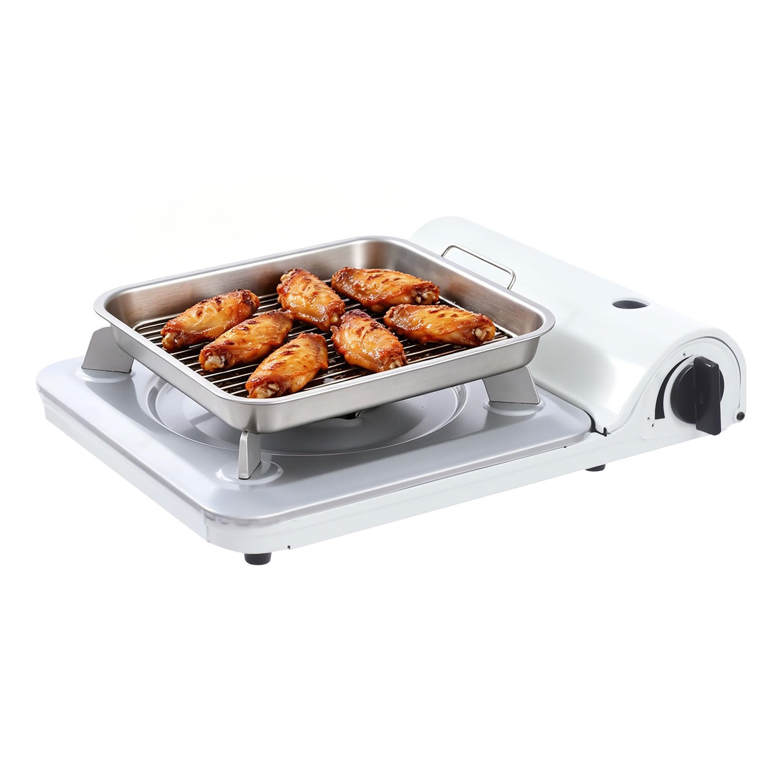 Camping Kocher Tragbarem, 3500W Gaskocher Campingkocher Outdoor mit Aufbewahrungstasche, Gas Kocher für Grillpartys Terrassen Gärten Restaurants (33 x 25.5 x 7 cm)