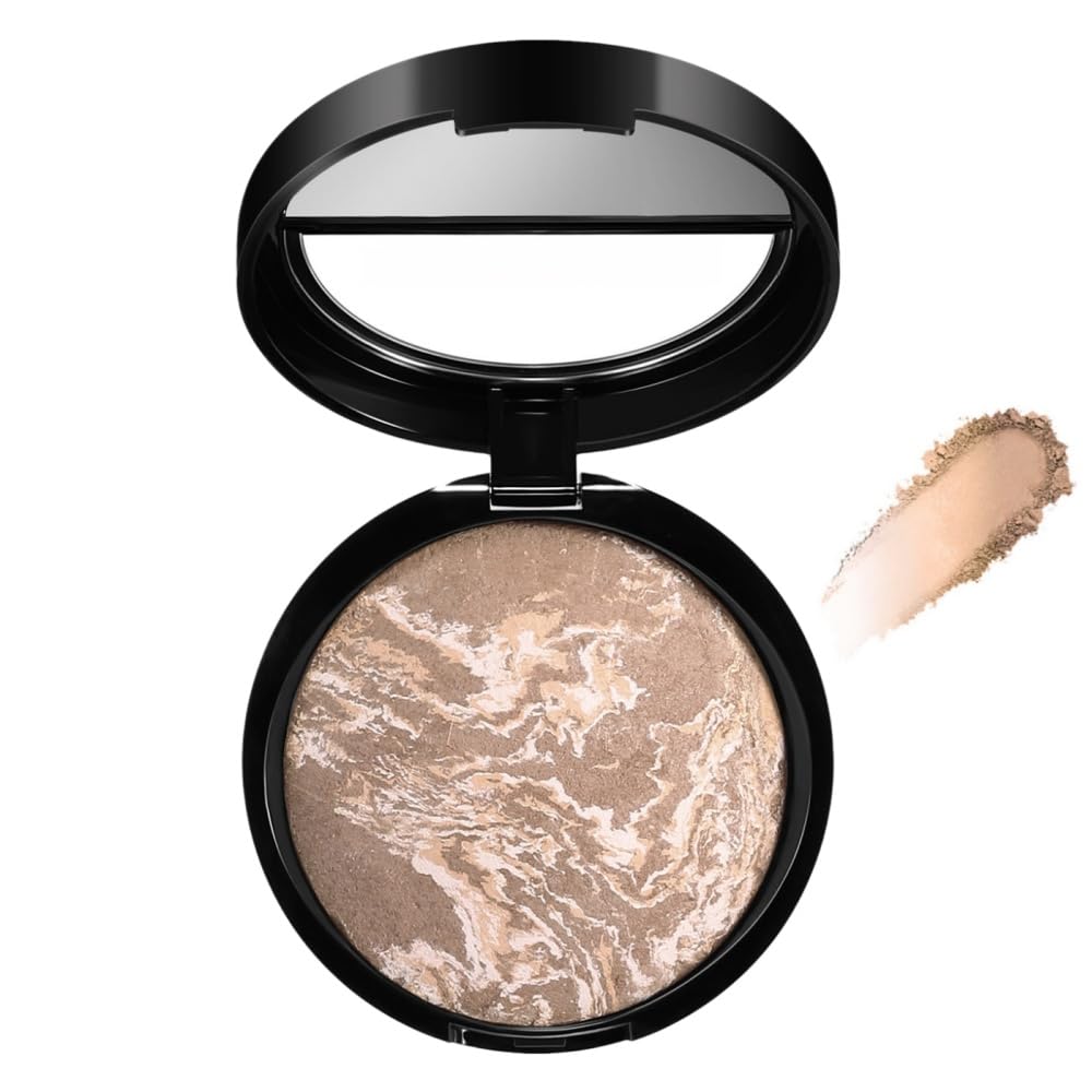 lankerain beauty poudre antirides, contrôle durable de l'huile, couverture complète, transfert - proof, Un maquillage naturel, 24h de couvrance