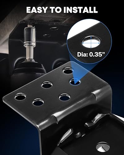 Miniatura 5 de Kohree Gatos estabilizadores de tijera de nivelación de 7500 libras de 24 pulgadas para remolque de viaje, cámper, juego de 2, kit de gatos