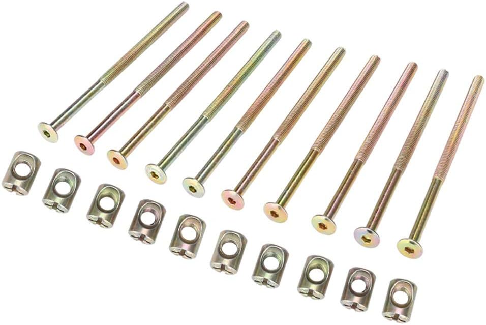 Furniture Screws 10PCS M6 Carbon Steel 120mm Furniture Bolts with 6mm