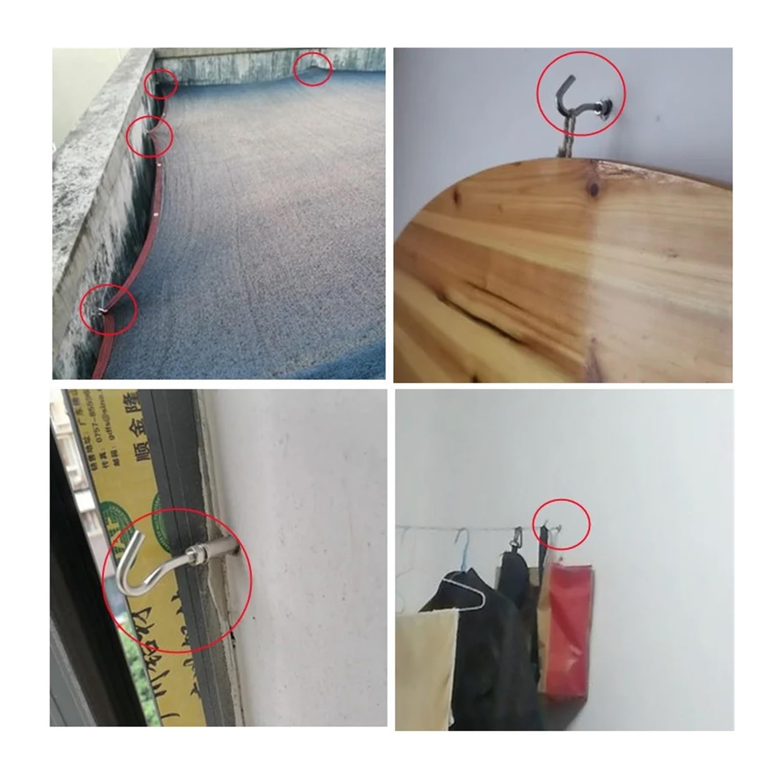 Gancho de tornillo de expansión de acero inoxidable 304
