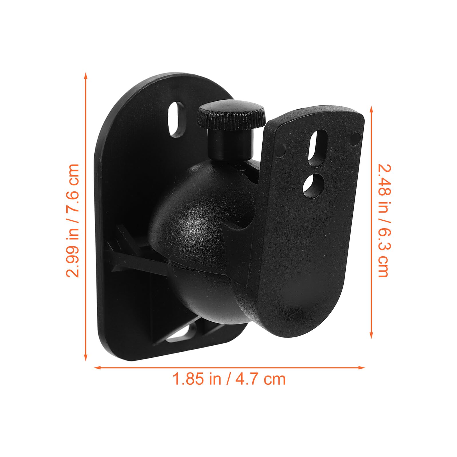 Support Mural pour Son Surround 6 Pièces en Abs Noir Angle Ajustable, Pivotant et Inclinable, pour Home et Chambre Moderne