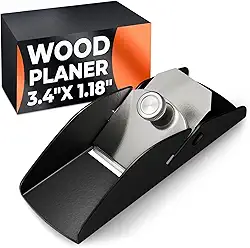 Plaina manual de 8,6 x 3 x 2 cm para madeira – Ferramenta manual de plaina de madeira, aço inoxidável, ajuste de lâmina afiada, fundo durável, design ergonômico – fácil de montar, evita danos, para