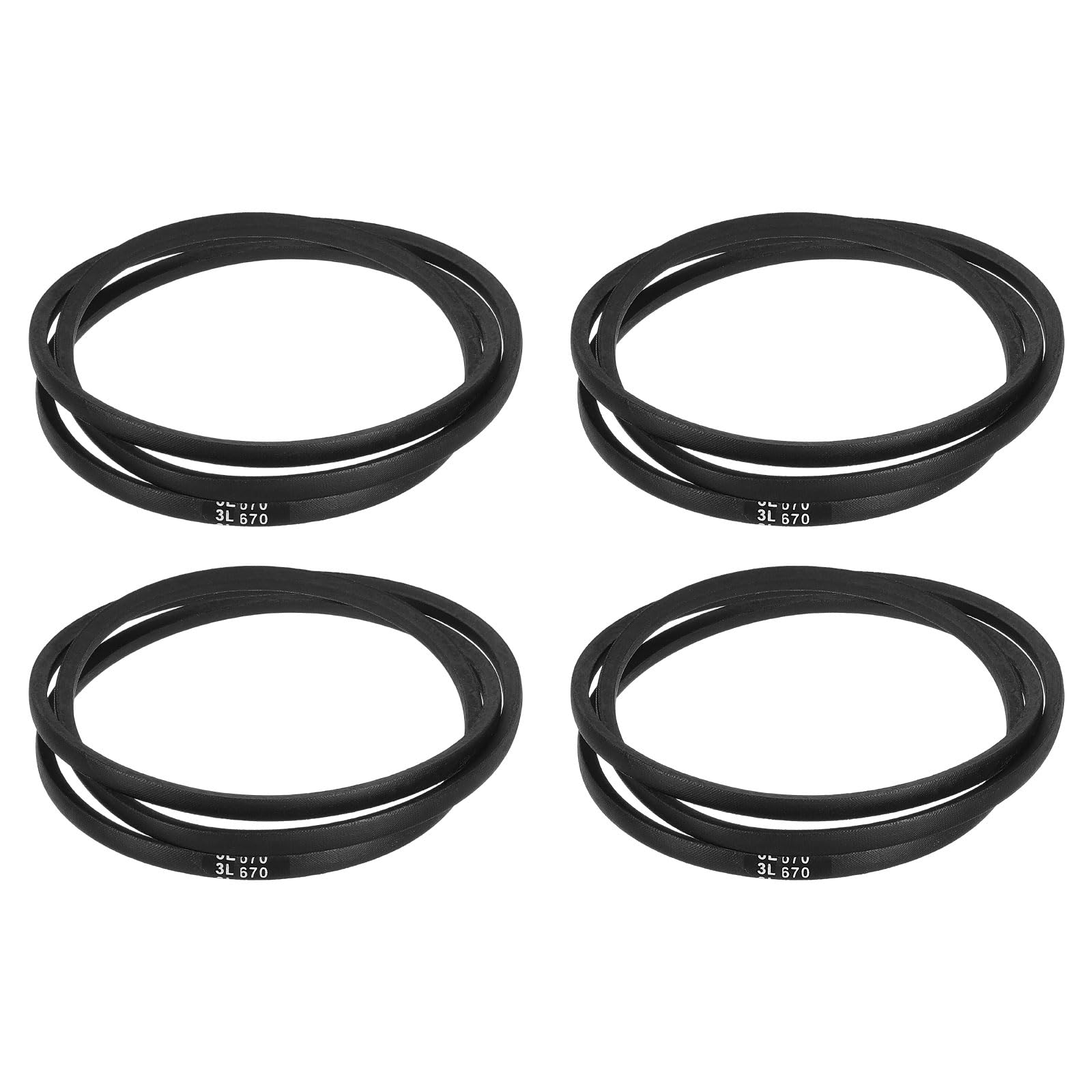 uxcell 3L240 Classic Wrapped Rubber V-Belt, 24"(610mm) Outside Circumference, 3L Profile V Belt 3/8" Width 7/32" Height — view 199