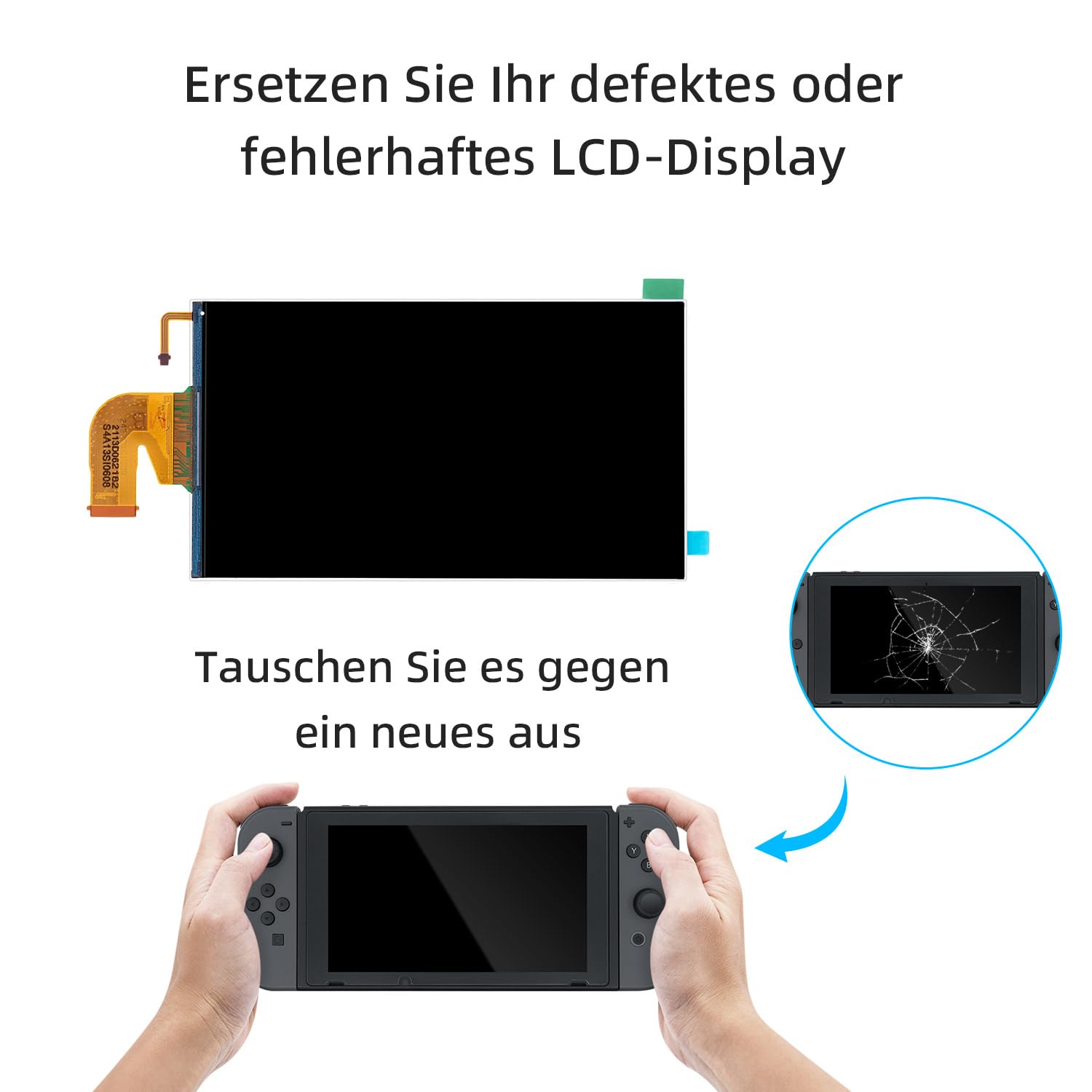 Wigearss LCD Display Ersatzbildschirm und Reparatur Werkzeuge Kit für Nintendo Switch
