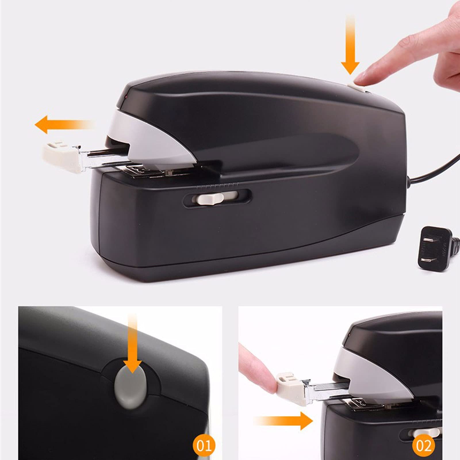 Liudan Cucitrice Cucitrice Automatica, 25 Fogli capacità, cucitrice Portatile, Durevole per Articoli per Ufficio, Aula o Accessori Desktop Spillatrice