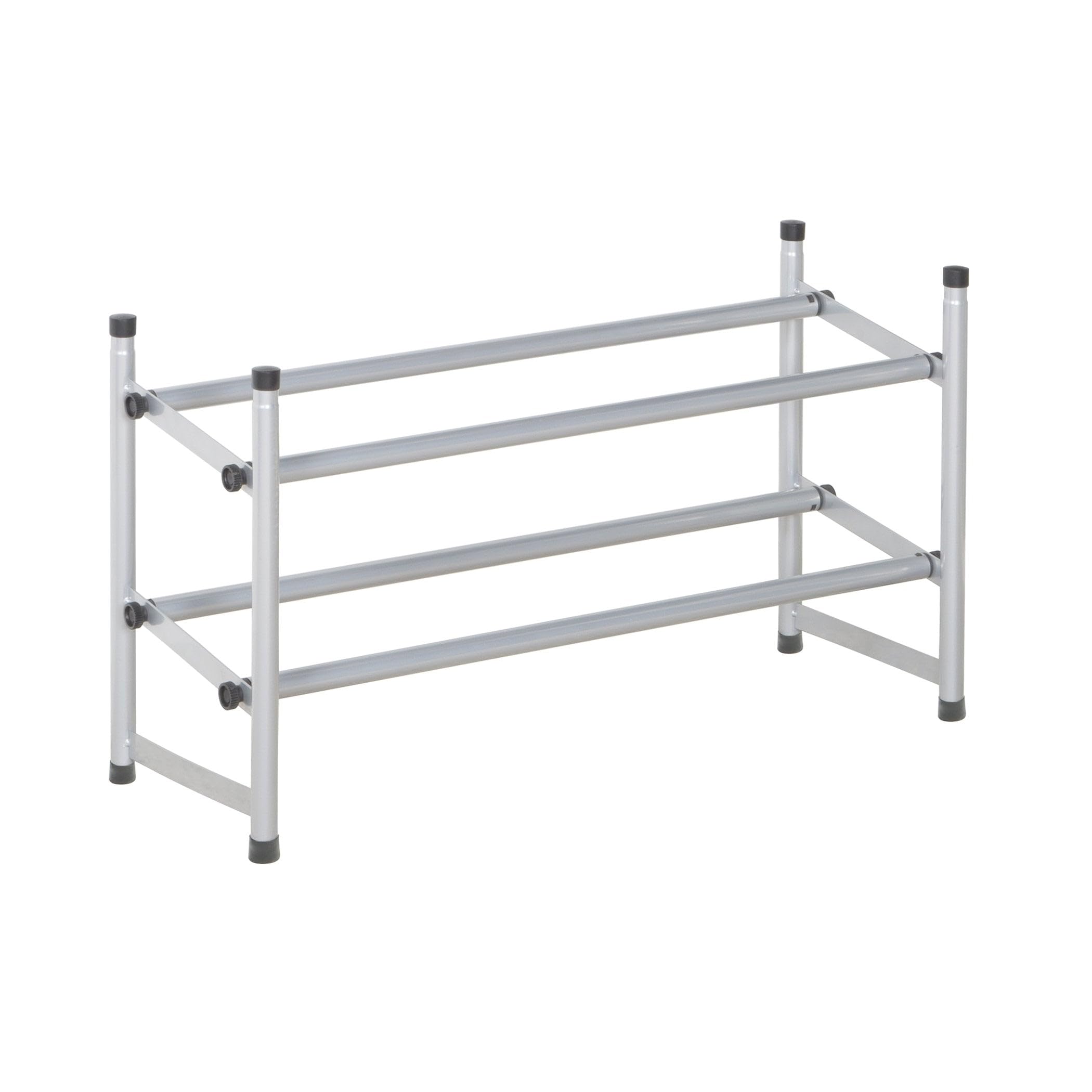RichardsHomewares Stackable Telescoping Shoe Rack, Silver
