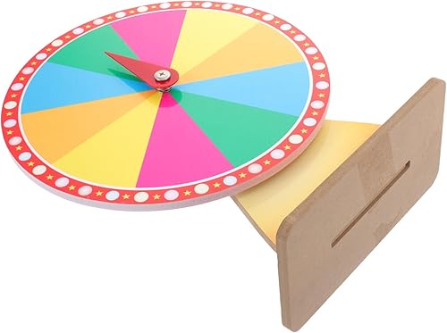 Hemoton Rueda de premios de 12 pulgadas 10 ranuras rueda de mesa de la ruleta de la fortuna para carnaval, feria comercial, ganar juegos de la
