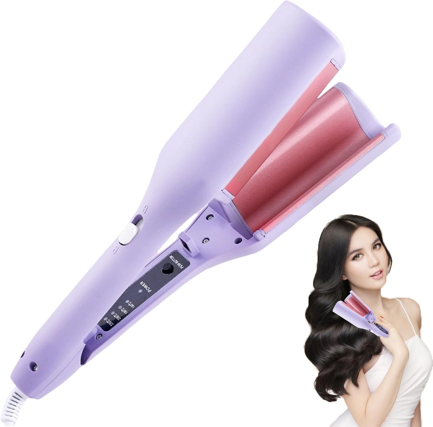 Haar kruller, haar krullen ijzer | Travel Portable Hair Curling Iron – Wandgereedschap met 15 seconden verwarming, 4 verstelbare temperatuurinstellingen Ionisch voor vrouwen, meisjes, volwassenen, tie