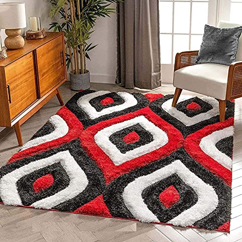 Image of Carpet for Living Room Bedroom Super Soft Anti Skid Hand Made Carpet Size 6X9 Feet